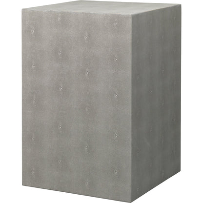 Structure Side Table by Lifestyle by JY in ivory faux shagreen. Made from faux shagreen in a modern style.