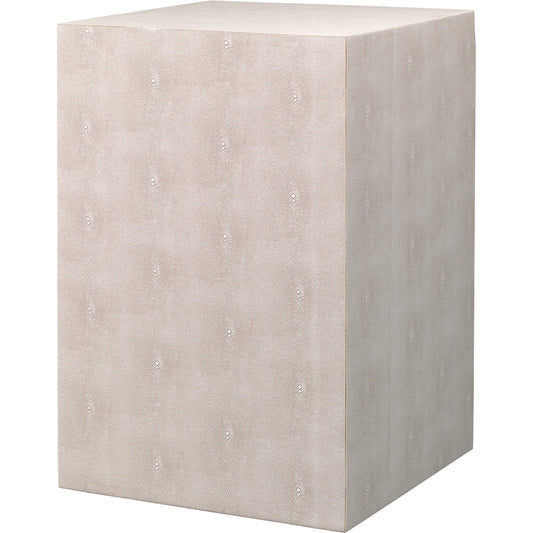 Structure Square Side Table by The Livingston Collection. Made from faux shagreen in a modern style.