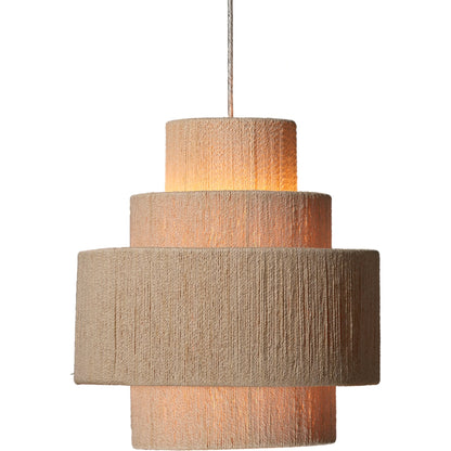 Filament Pendant by Lifestyle by JY in off white. Made from 100% cotton natural rope, iron metal in a modern style.