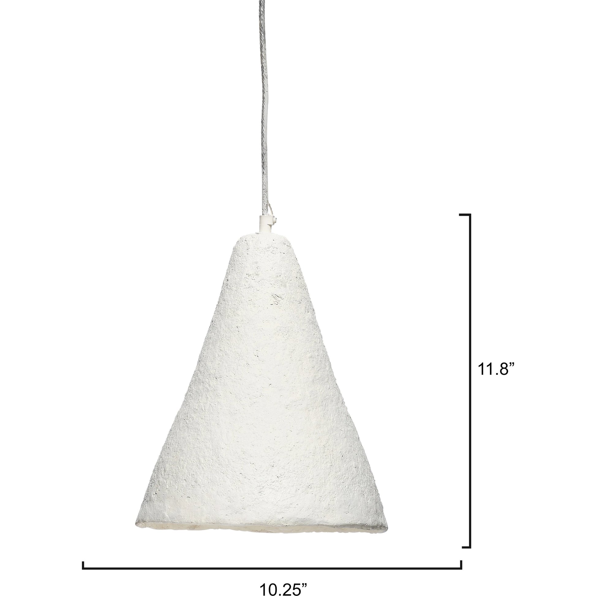 Folio Pendant by Lifestyle by JY in off white. Made from paper mache in a modern style.