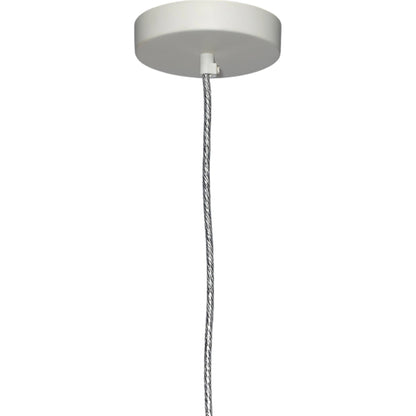 Parchment Pendant by The Livingston Collection in off white. Made from paper mache in a modern style.