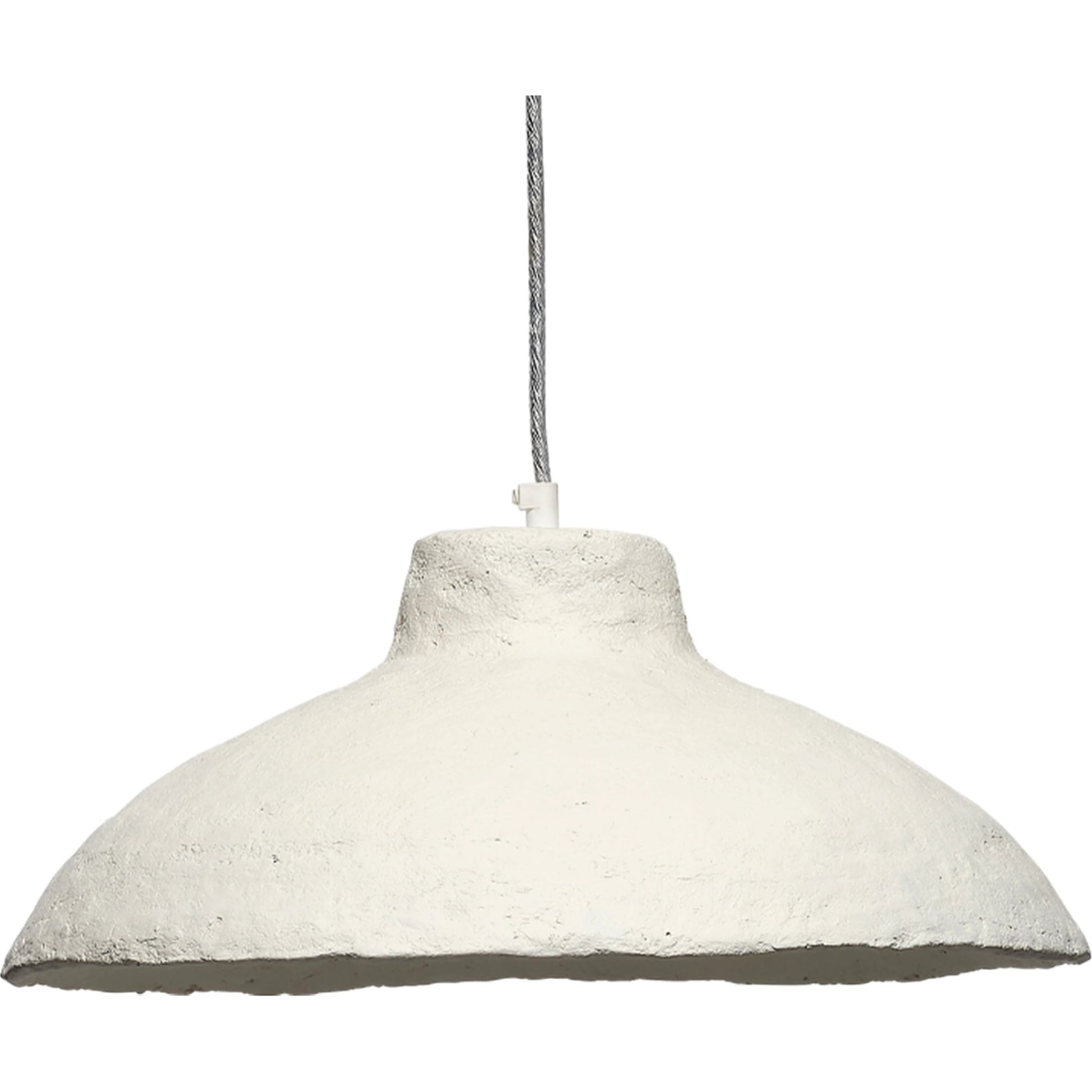 Parchment Pendant by The Livingston Collection in off white. Made from paper mache in a modern style.
