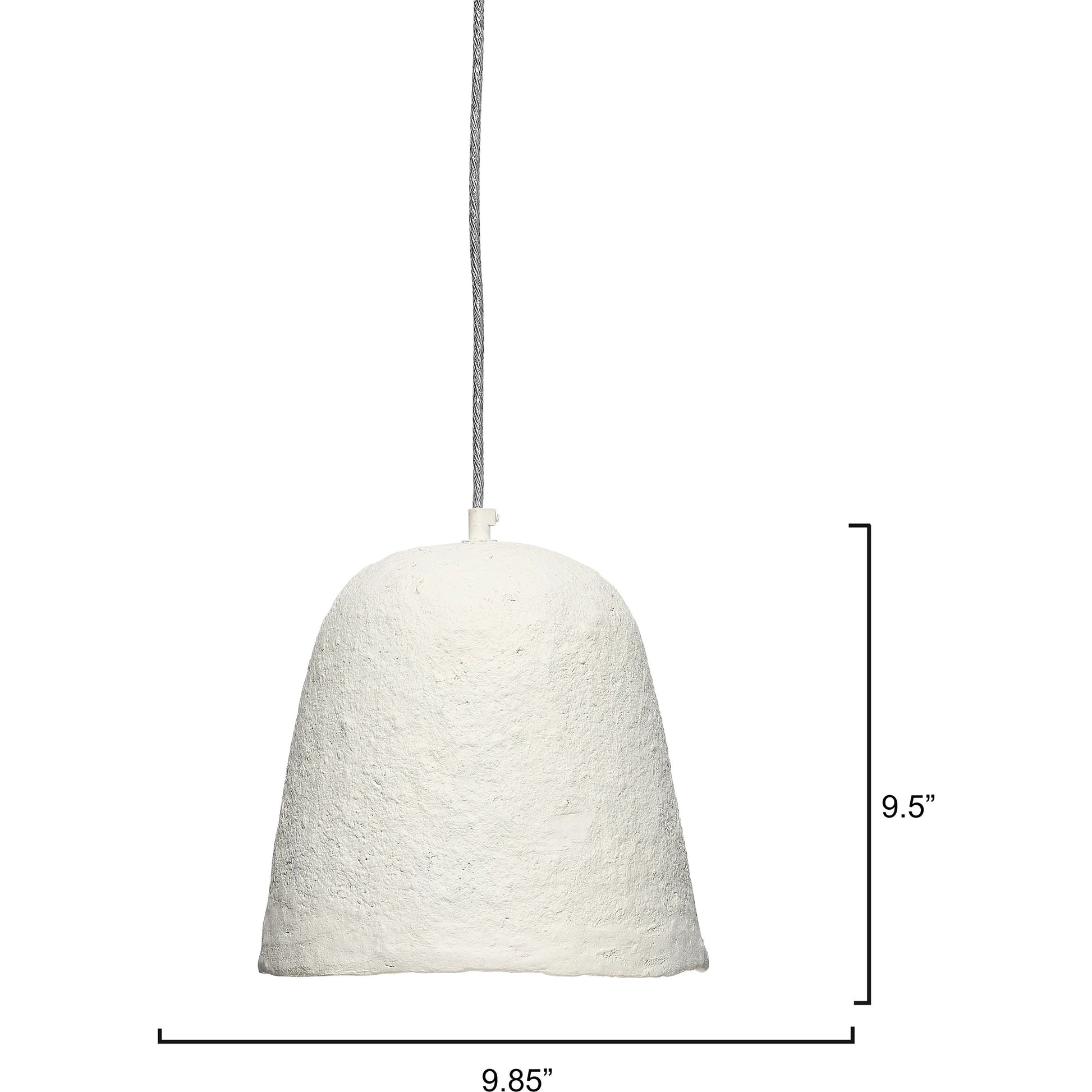Tablet Pendant by Jamie Young in off white. Made from paper mache in a modern style.