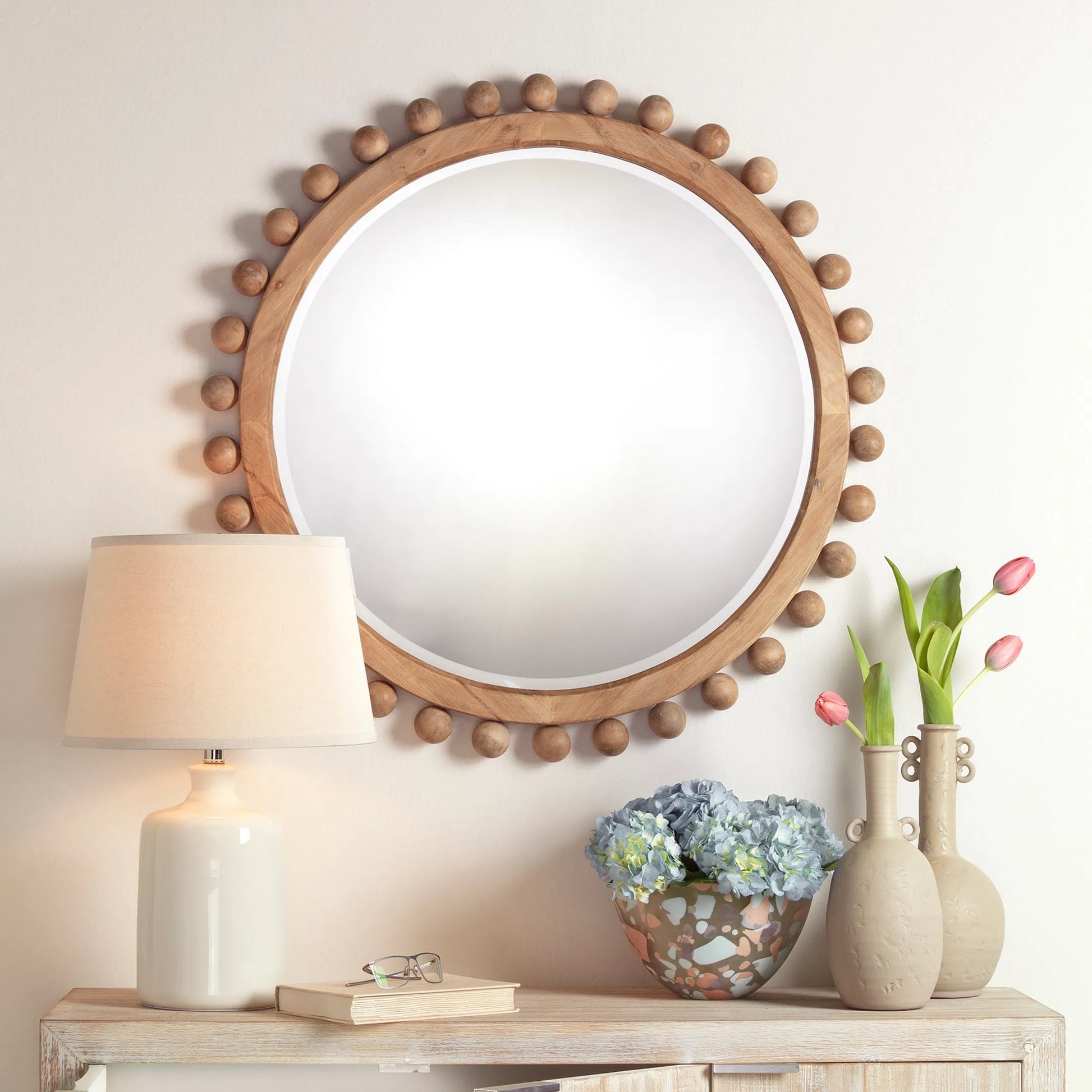Brighton Mirror by The Livingston Collection. Made from wood in a coastal style.