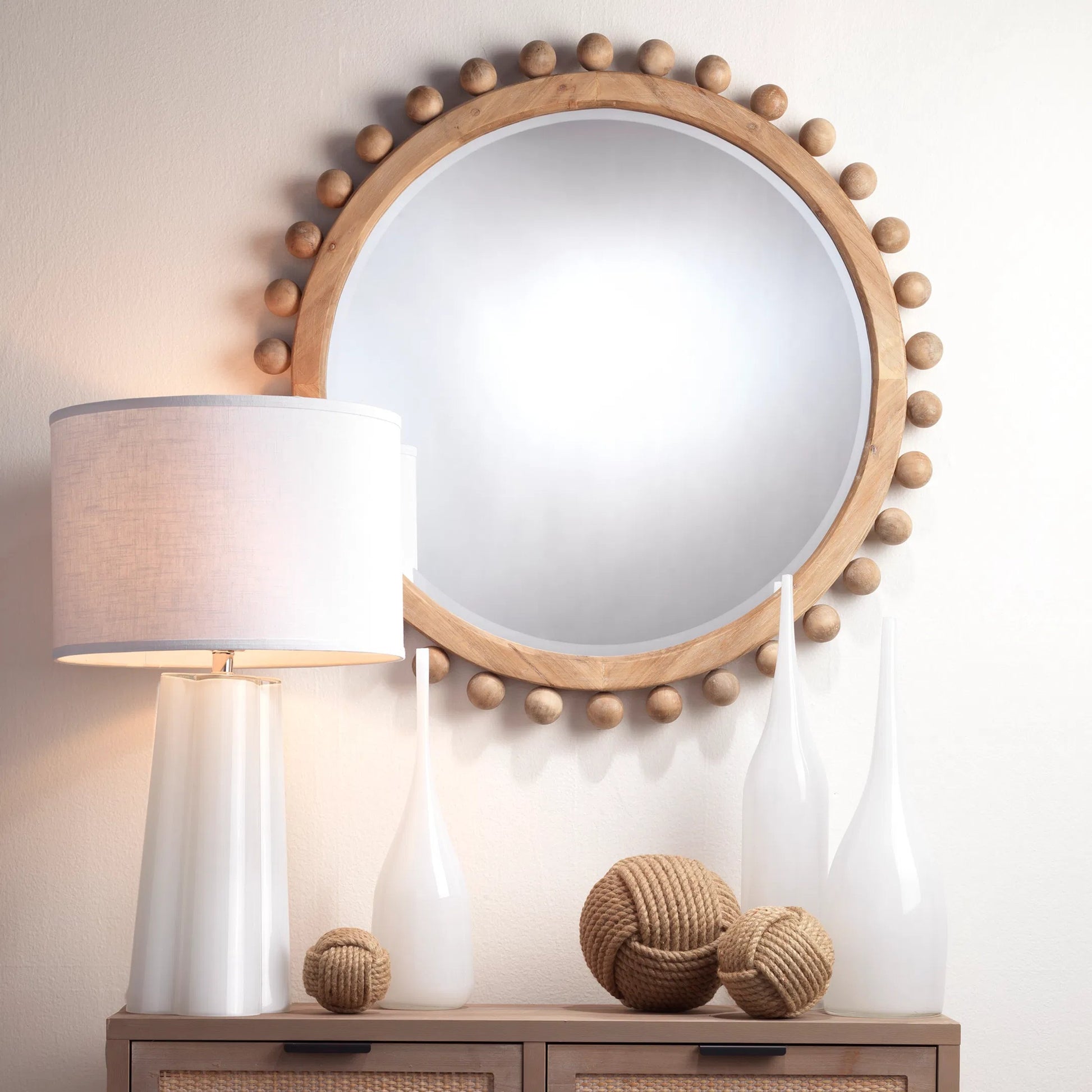 Brighton Mirror by The Livingston Collection. Made from wood in a coastal style.