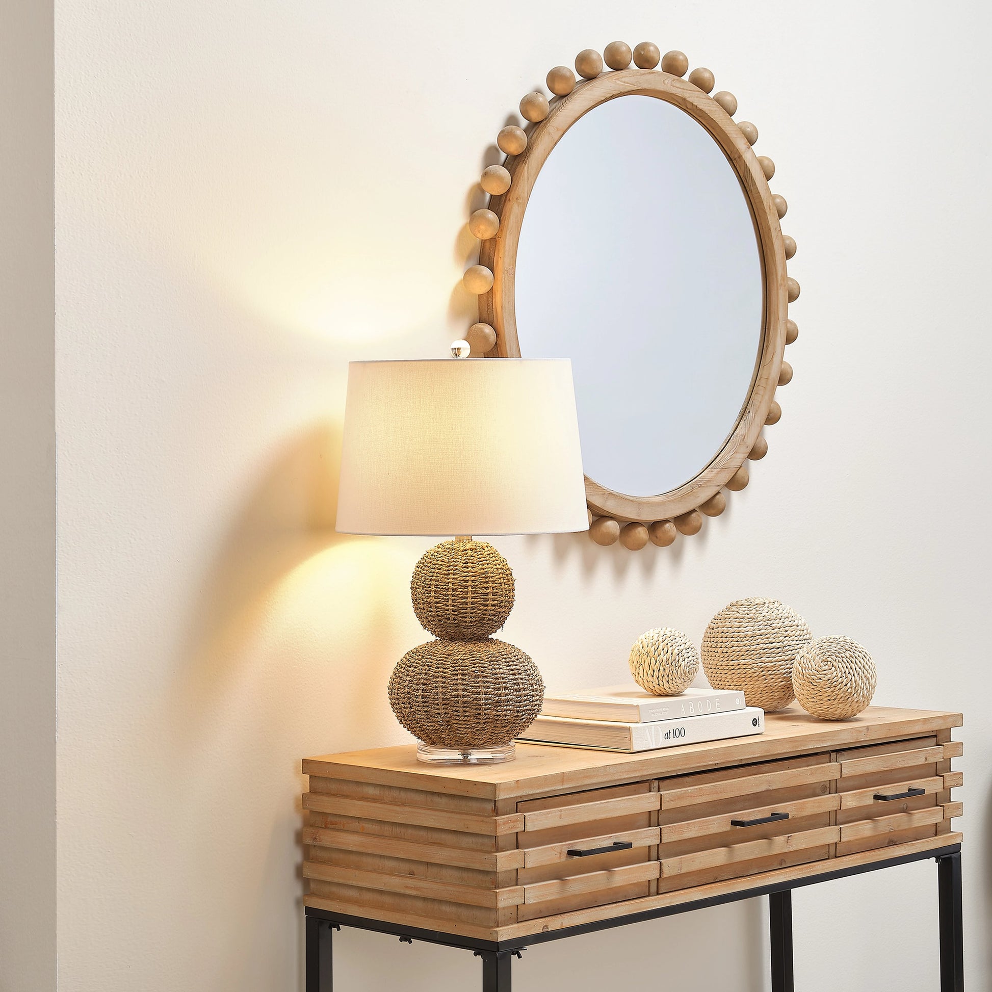 Brighton Mirror by The Livingston Collection. Made from wood in a coastal style.