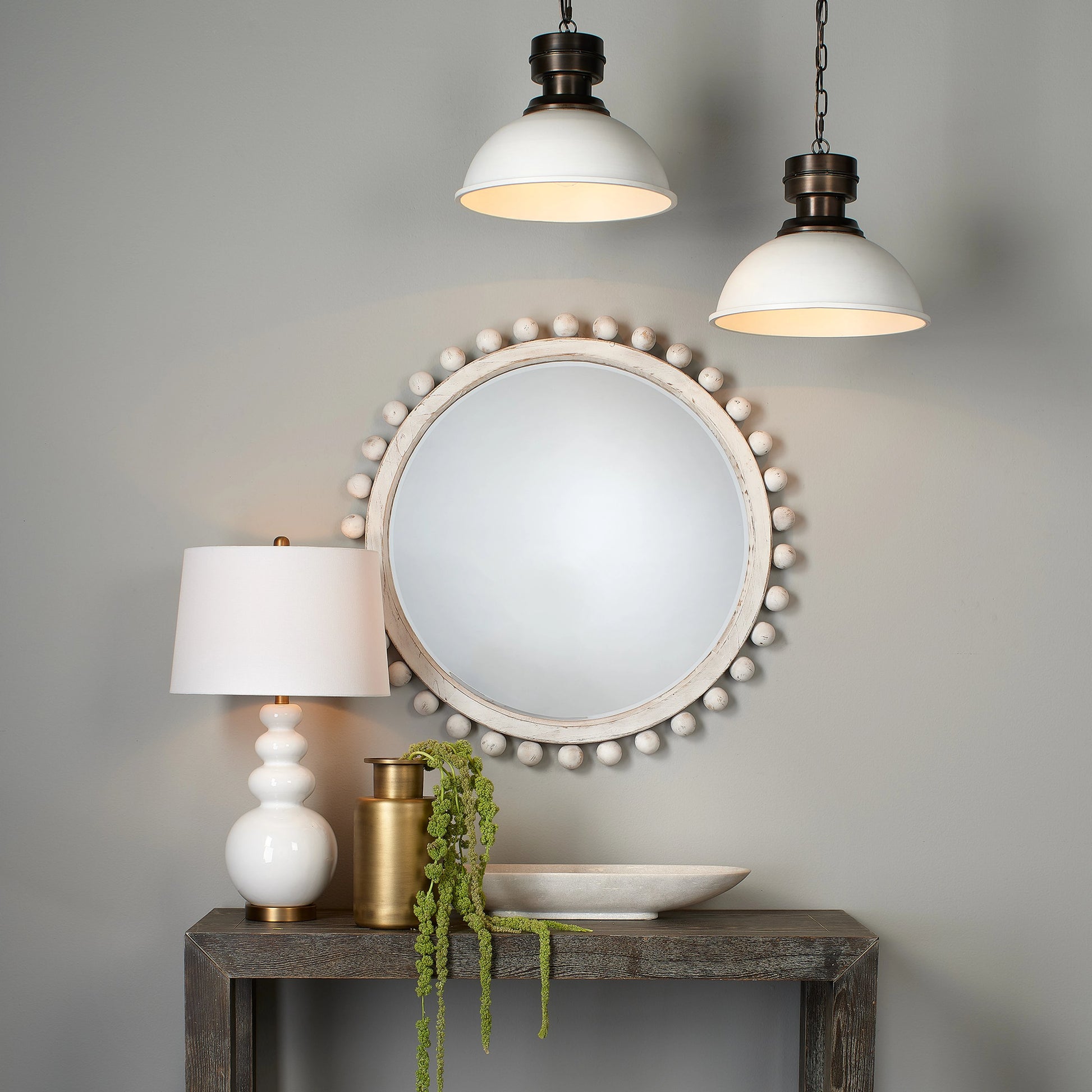 Brighton Mirror by The Livingston Collection. Made from wood in a coastal style.