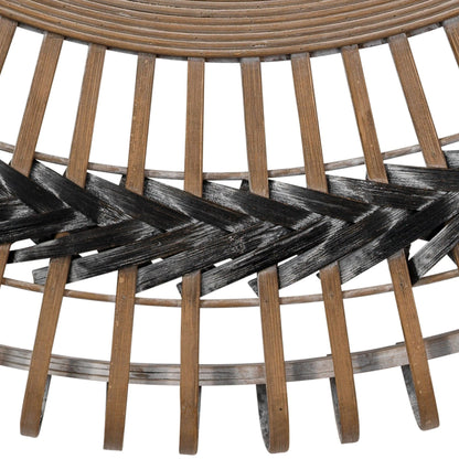 Grove Braided Mirror by Lifestyle by JY in gray, natural. Made from bamboo in a modern style.