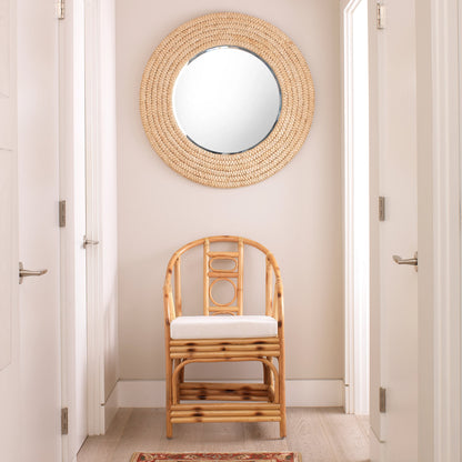 Meadow Mirror by Lifestyle by JY in natural seagrass. Made from seagrass, mirror in a coastal style.
