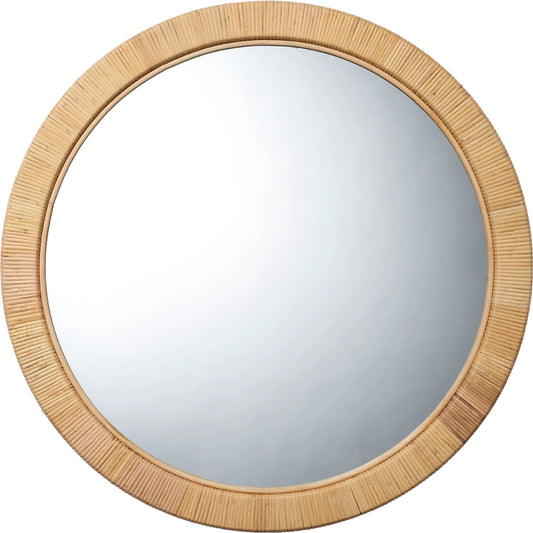 Ohana Mirror by The Livingston Collection. Made from rattan and glass in a cottage & farmhouse style.
