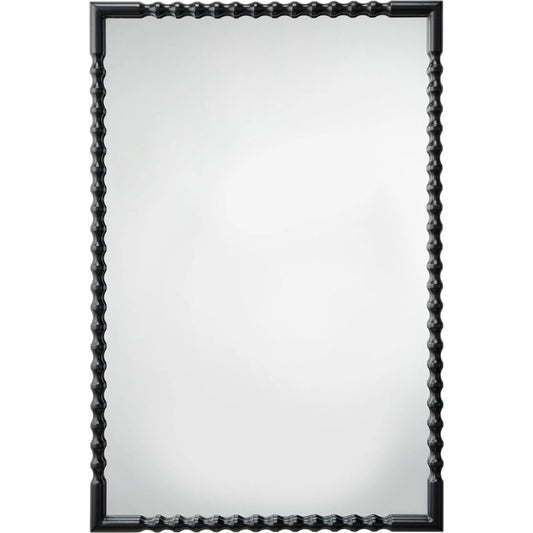 Particle Mirror by The Livingston Collection in black and satin black metal. Made from metal: iron, mdf, mirror in a unique style.