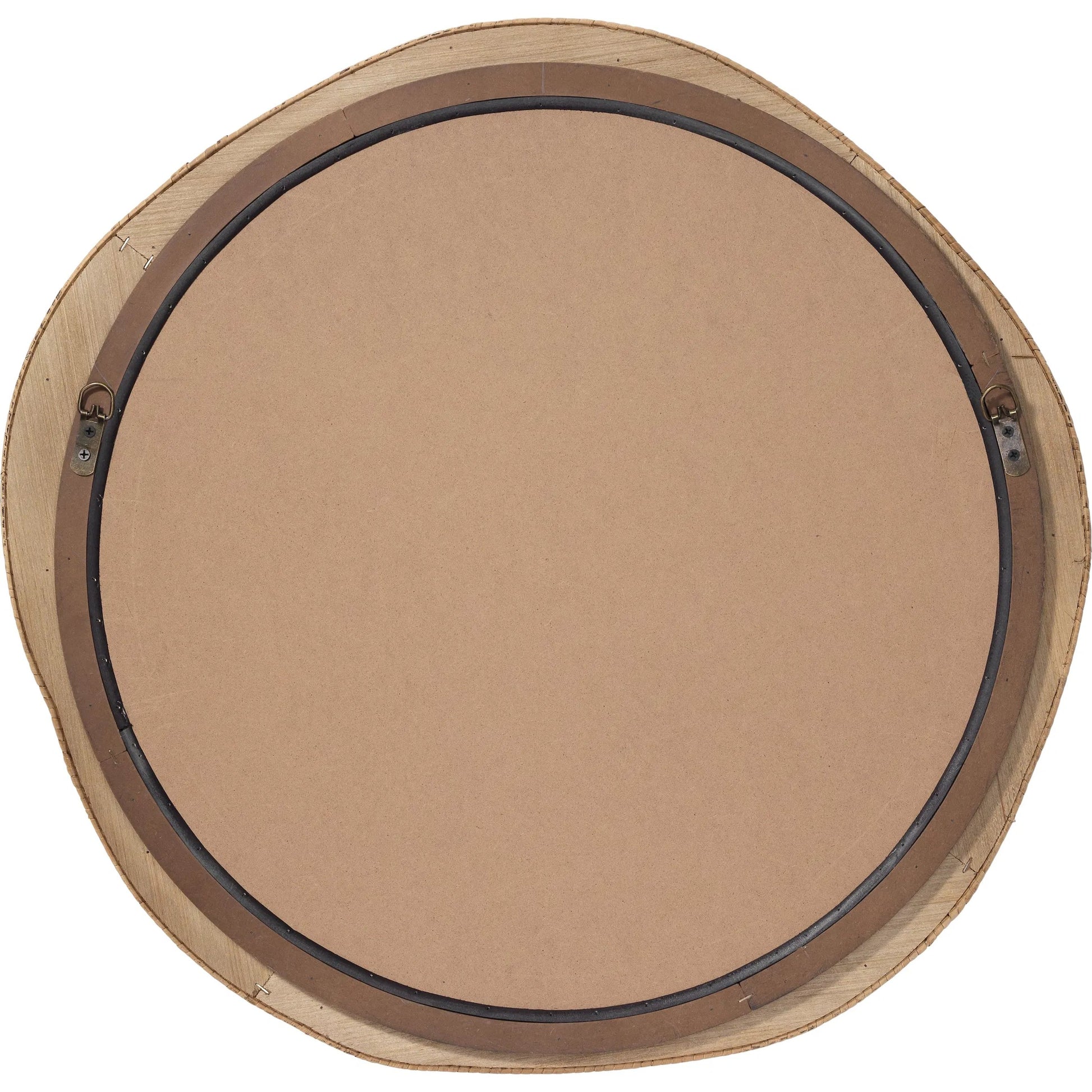 River Organic Mirror by Jamie Young in beige, cream rattan, wood. Made from wood in a eclectic & global style.