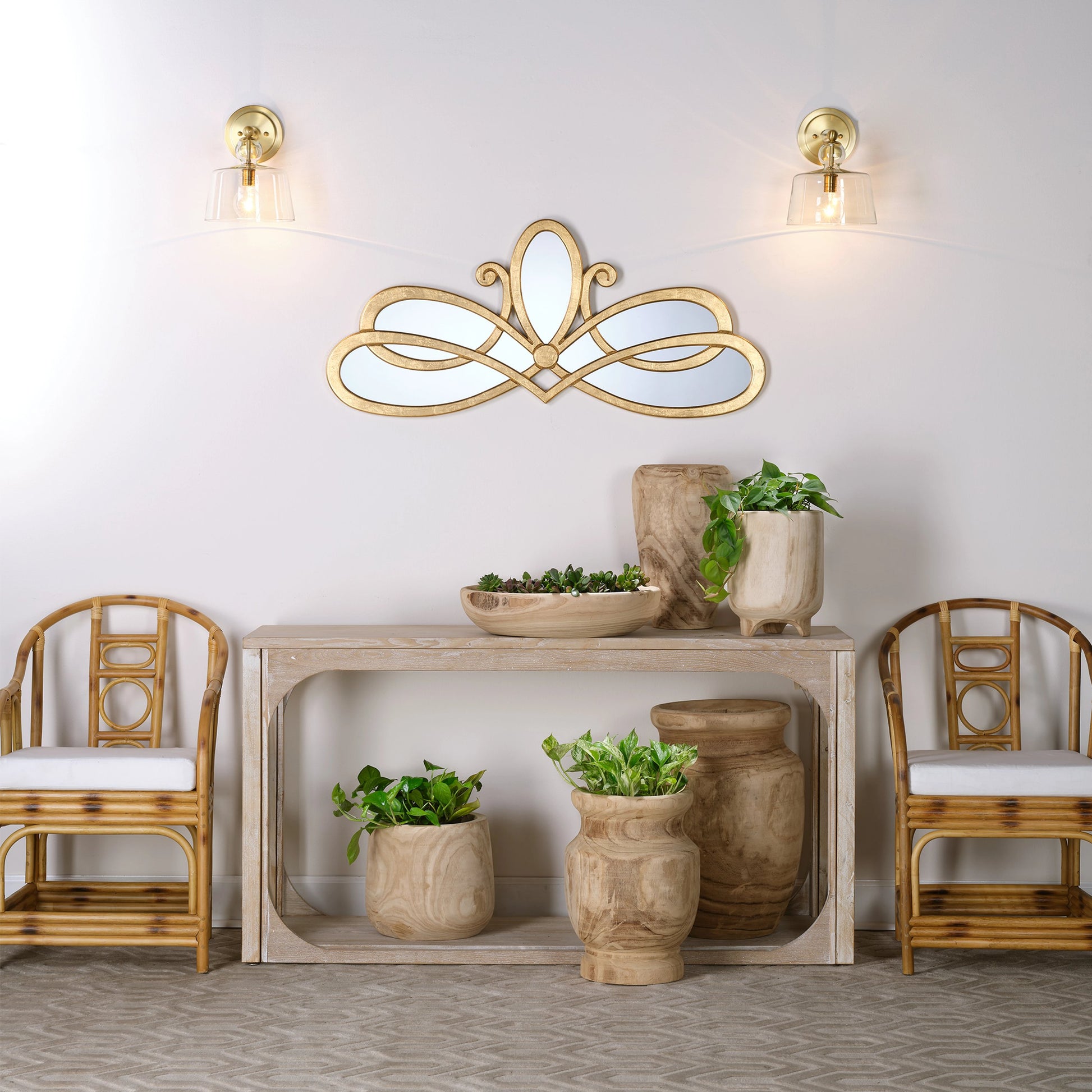 Scroll Mirror by Lifestyle by JY. Made from unique in a transitional style.