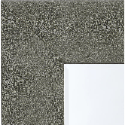 Structure Rectangle Mirror by Lifestyle by JY. Made from faux shagreen and glass in a modern style.