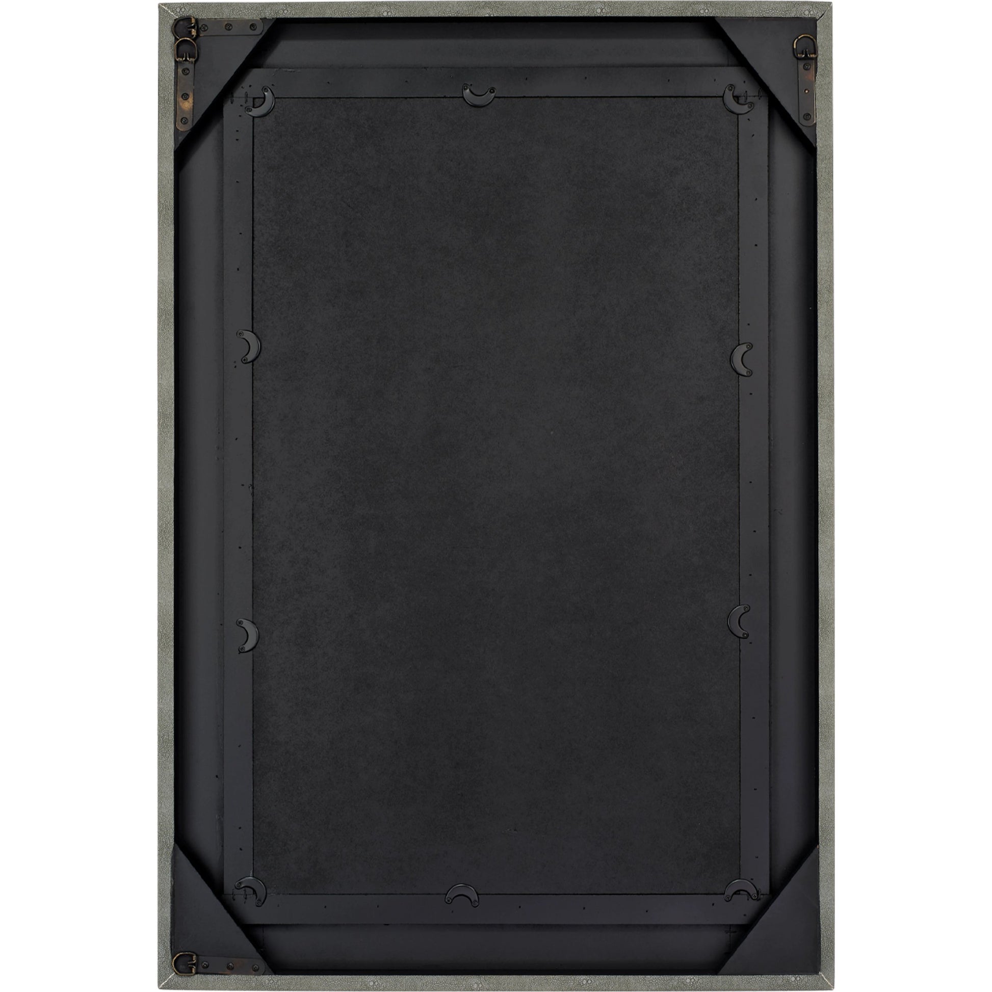 Structure Rectangle Mirror by Lifestyle by JY. Made from faux shagreen and glass in a modern style.