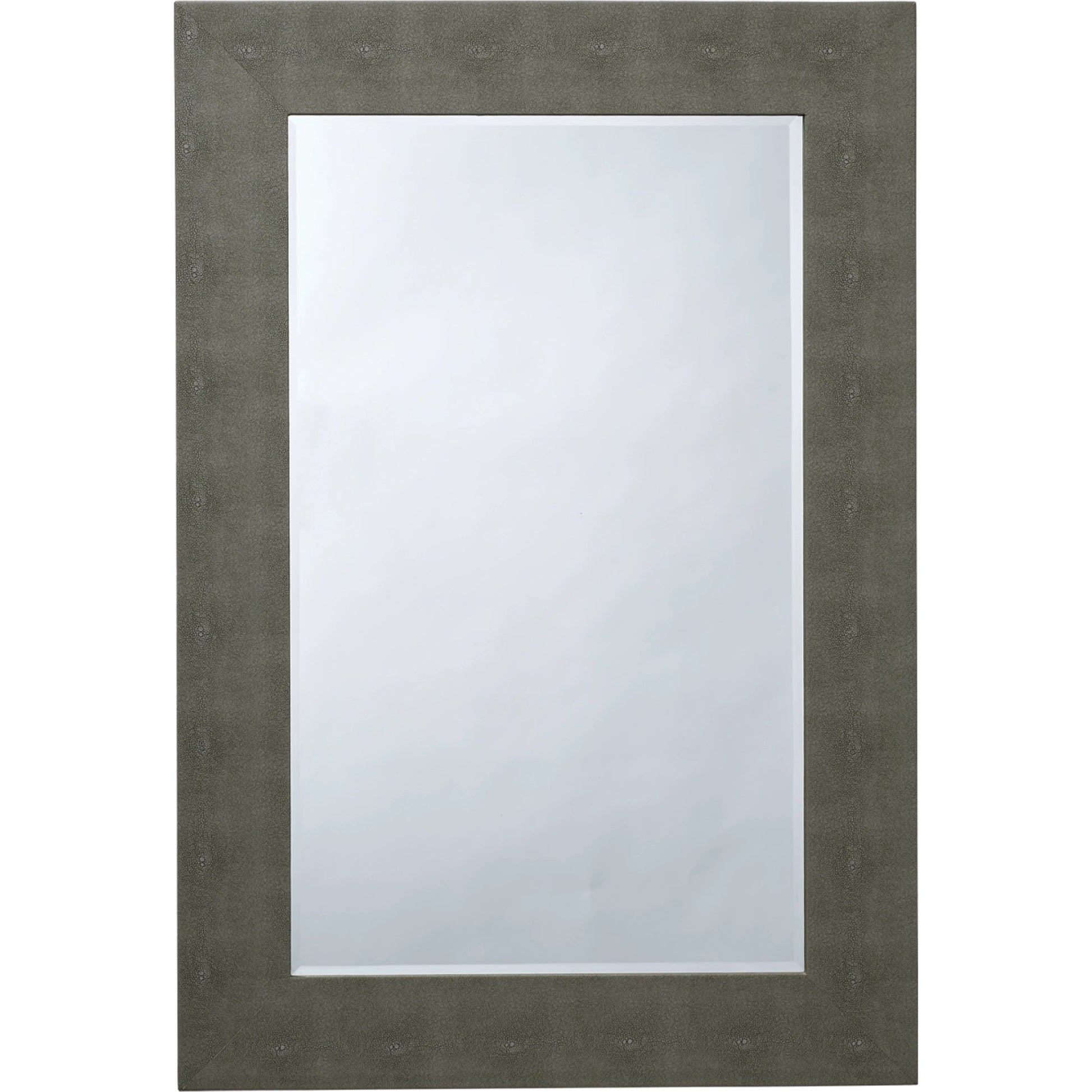 Structure Rectangle Mirror by Lifestyle by JY. Made from faux shagreen and glass in a modern style.