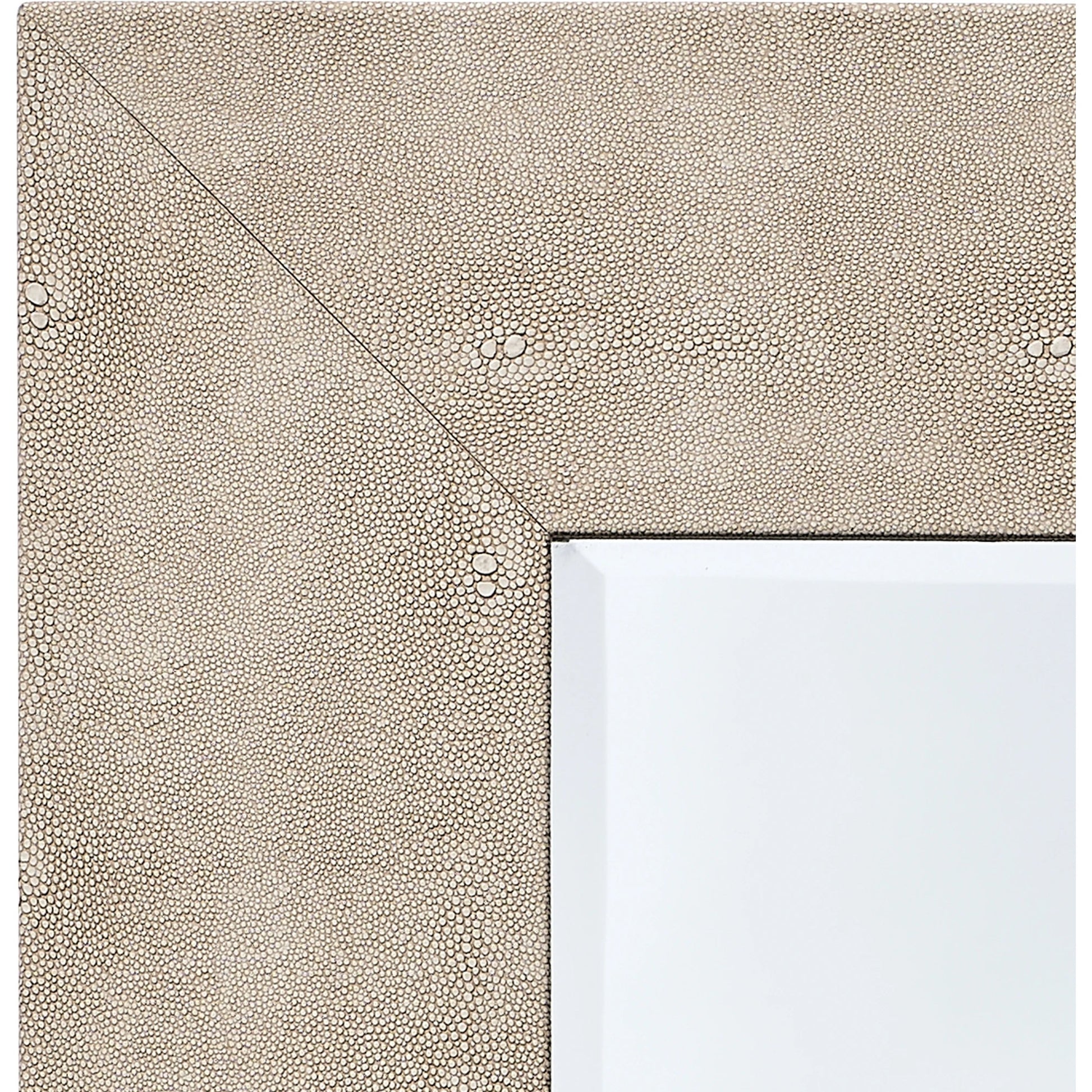 Structure Rectangle Mirror by Lifestyle by JY. Made from faux shagreen and glass in a modern style.