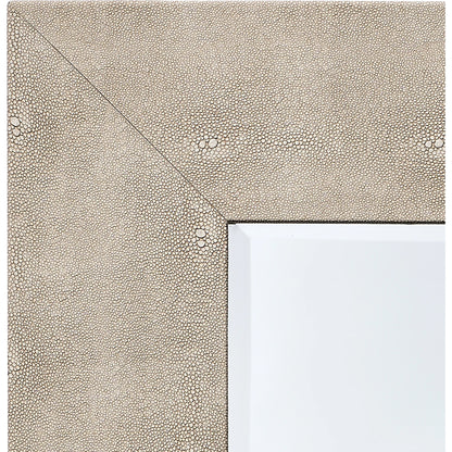 Structure Rectangle Mirror by Lifestyle by JY. Made from faux shagreen and glass in a modern style.