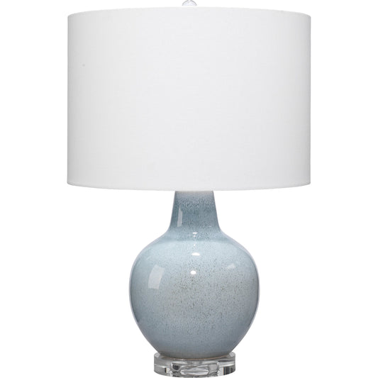 Aubrey Table Lamp by The Livingston Collection in blue. Made from ceramic in a modern style.
