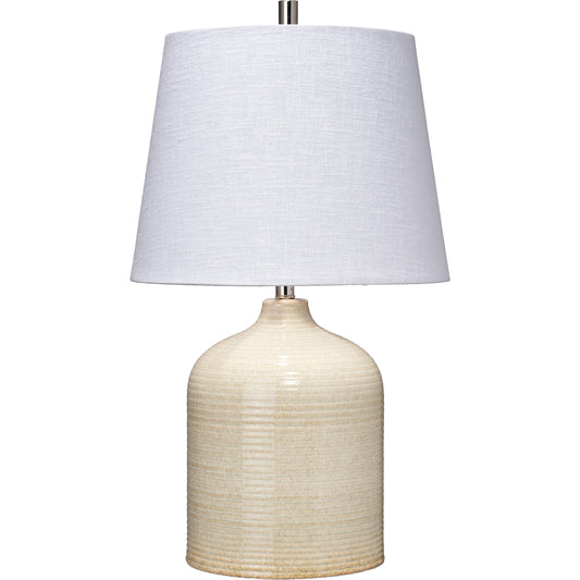 Au Lait Table Lamp by The Livingston Collection in taupe. Made from ceramic in a modern style.