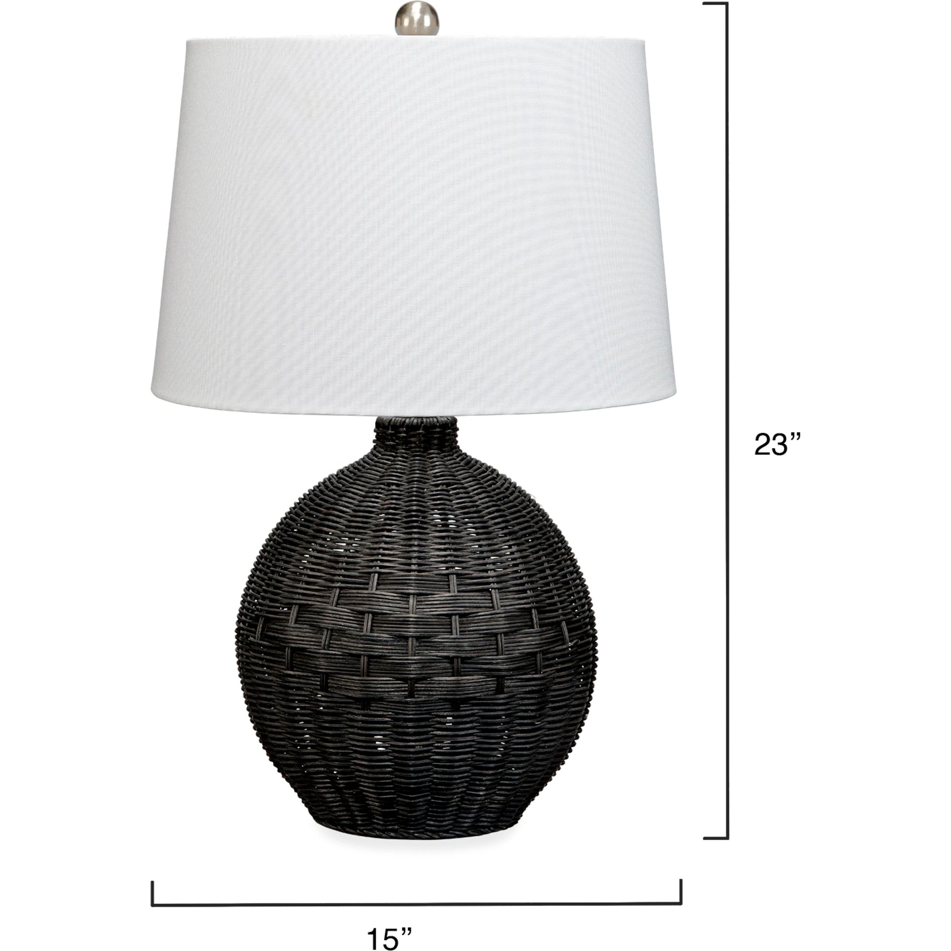 Cape Table Lamp by Lifestyle by JY. Made from rattan in a cottage & farmhouse style.
