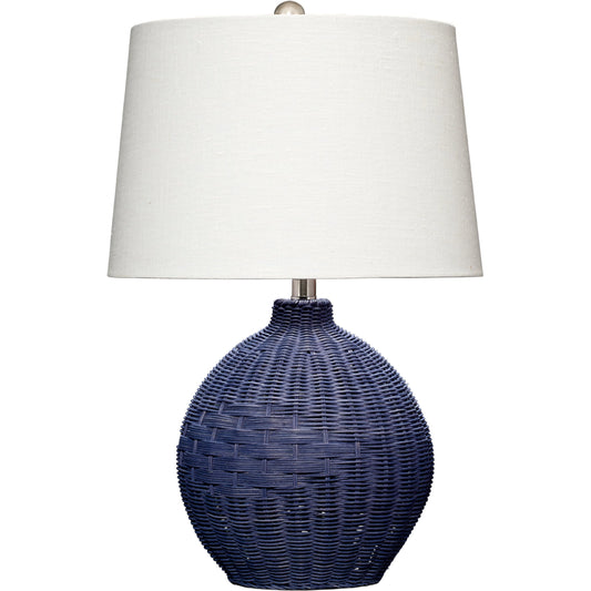 Cape Table Lamp by The Livingston Collection. Made from rattan in a cottage & farmhouse style.