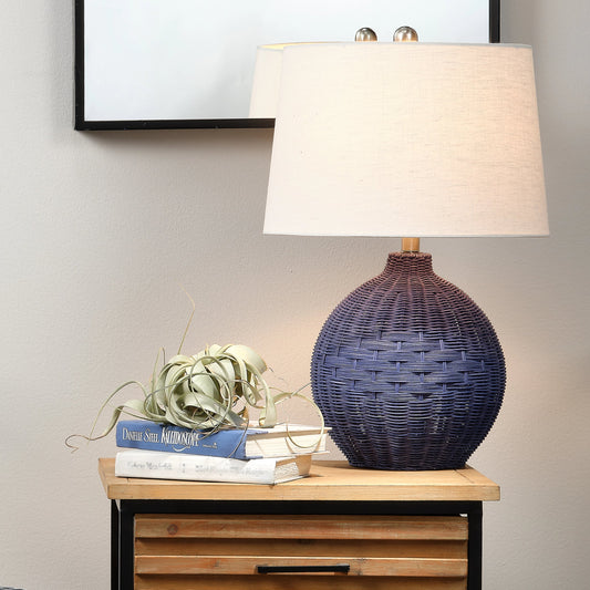 Cape Table Lamp by The Livingston Collection. Made from rattan in a cottage & farmhouse style.