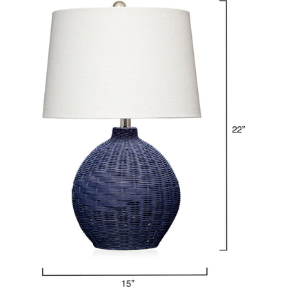 Cape Table Lamp by Lifestyle by JY. Made from rattan in a cottage & farmhouse style.