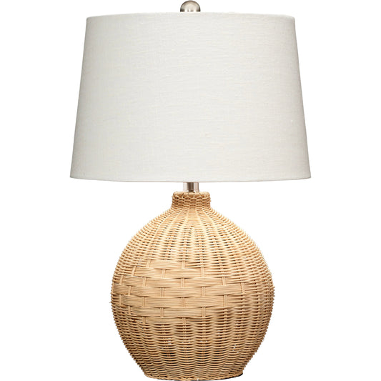 Cape Table Lamp by The Livingston Collection. Made from rattan in a cottage & farmhouse style.