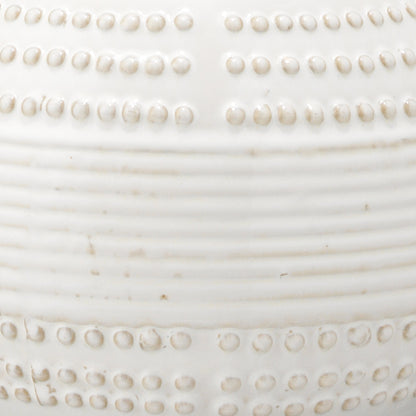 Droplet White Table Lamp by Jamie Young in white. Made from ceramic in a coastal style.