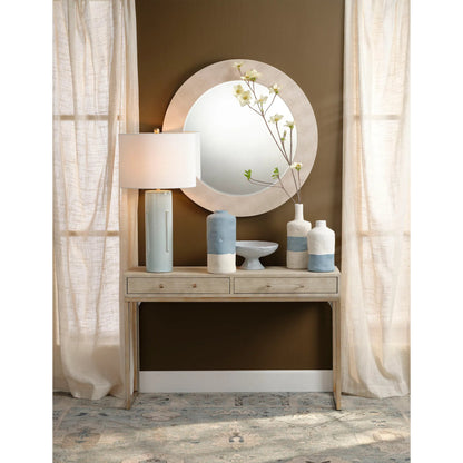 Finn Table Lamp by Jamie Young in blue and gradient blue. Made from ceramic in a transitional style.