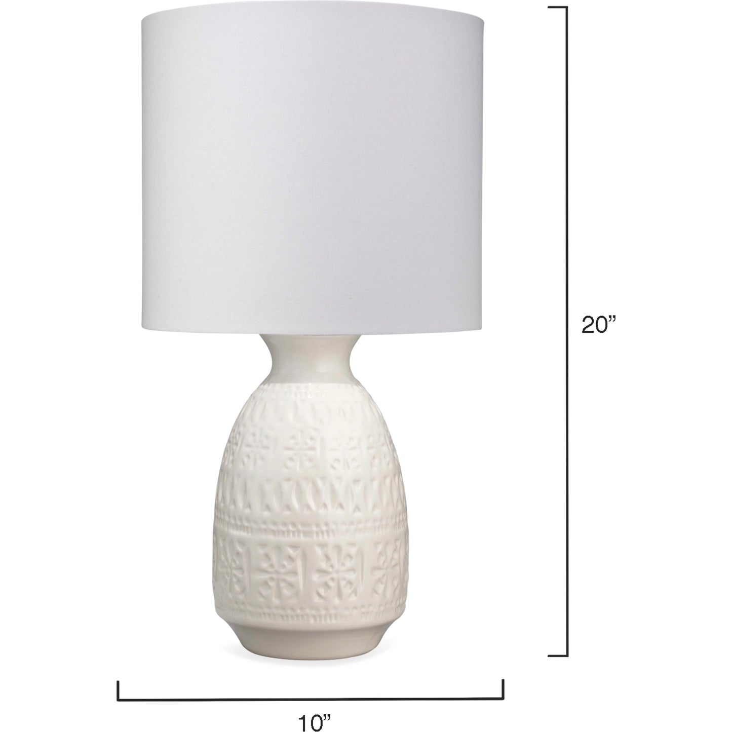 002 SR-867134 | Additional Silo | Frieze Table Lamp by Lifestyle by JY in white. Made from ceramic in a cottage & farmhouse style.
