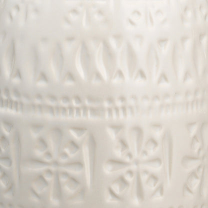 Frieze Table Lamp by Lifestyle by JY in white. Made from ceramic in a cottage & farmhouse style.