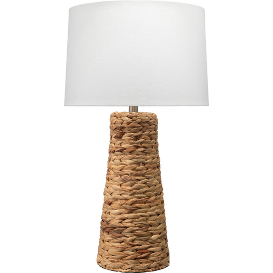 Haven Table Lamp by The Livingston Collection in natural seagrass. Made from seagrass in a coastal style.