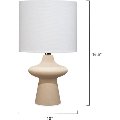 Oliver Table Lamp by Lifestyle by JY in beige. Made from ceramic in a modern style.