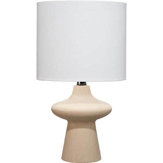 Oliver Table Lamp by The Livingston Collection in beige. Made from ceramic in a modern style.
