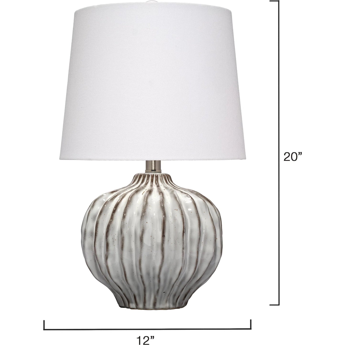 002 SI-2320396 | Additional Silo | Reef Table Lamp by Jamie Young in grey and reactive grey glaze. Made from ceramic in a modern style.