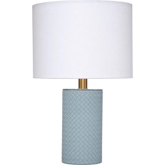 Roman Table Lamp by The Livingston Collection. Made from polyresin, leather in a unique style.