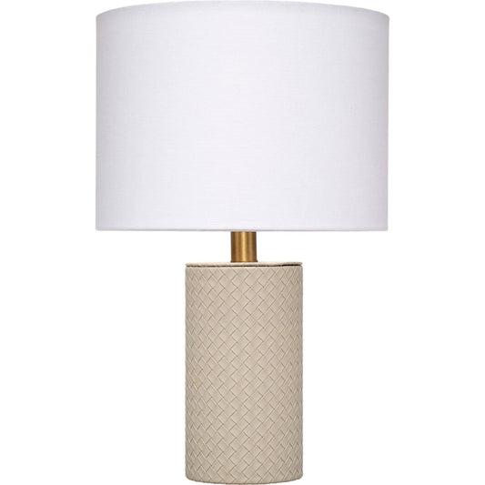 Roman Table Lamp by The Livingston Collection. Made from polyresin, leather in a unique style.