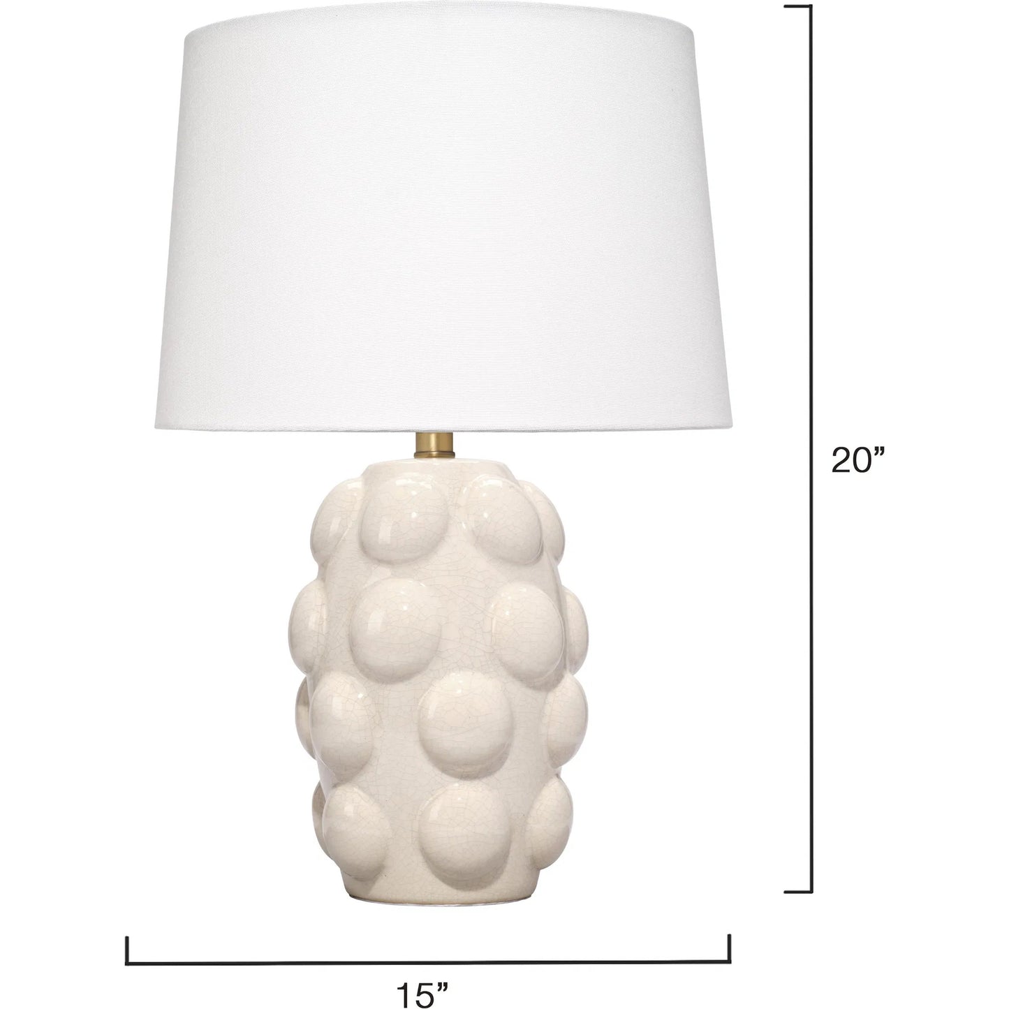002 SI-2320409 | Additional Silo | Silas Table Lamp by The Livingston Collection in cream and crackled cream glaze. Made from ceramic in a unique style.