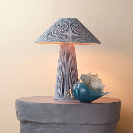 Tension Table Lamp by The Livingston Collection. Made from jute and metal: iron in a modern style.