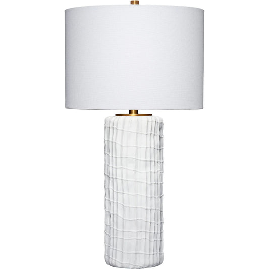 Trunk Table Lamp by The Livingston Collection in white and white polyresin. Made from polyresin in a unique style.