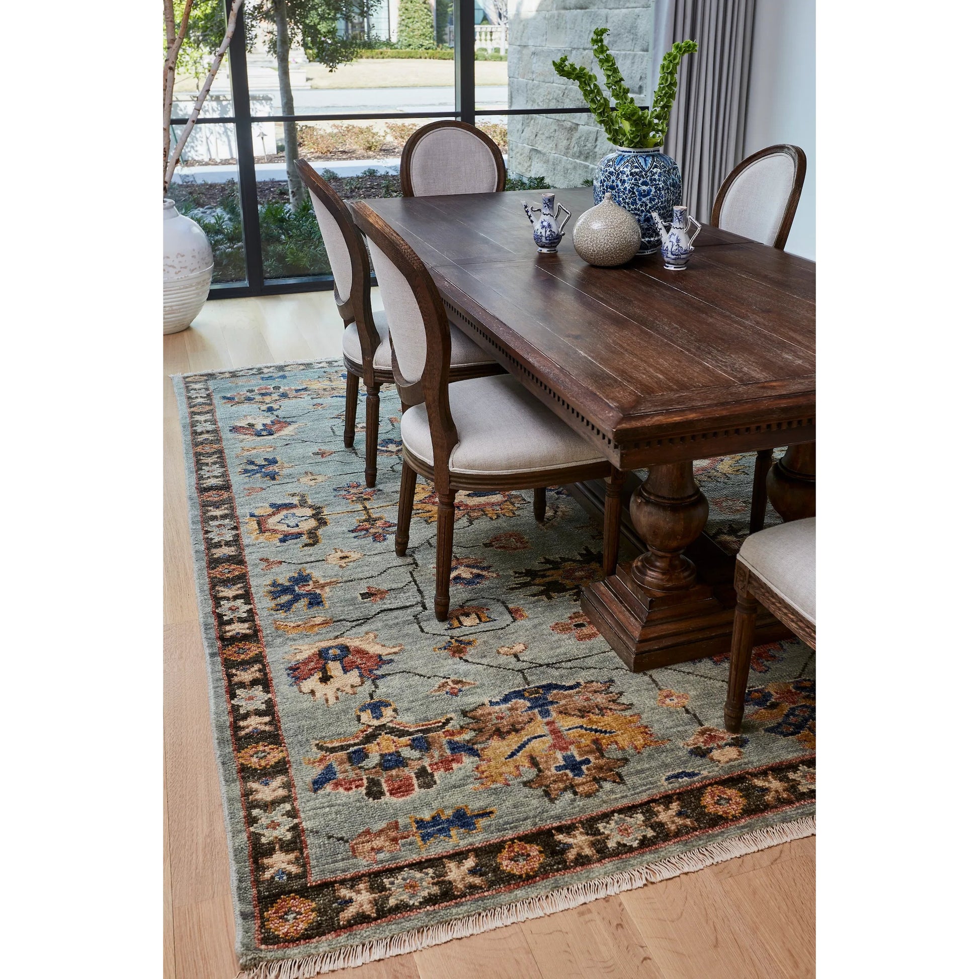 Carrington Traditional Oriental Rug - 6503F by Feizy in gray, gold, red. Made from wool in a unique style.