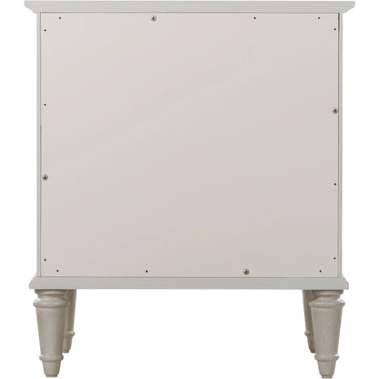 Zest 2 Drawer Nightstand by Zest in gray and greige. Made from rubberwood, oak veneer in a modern style.