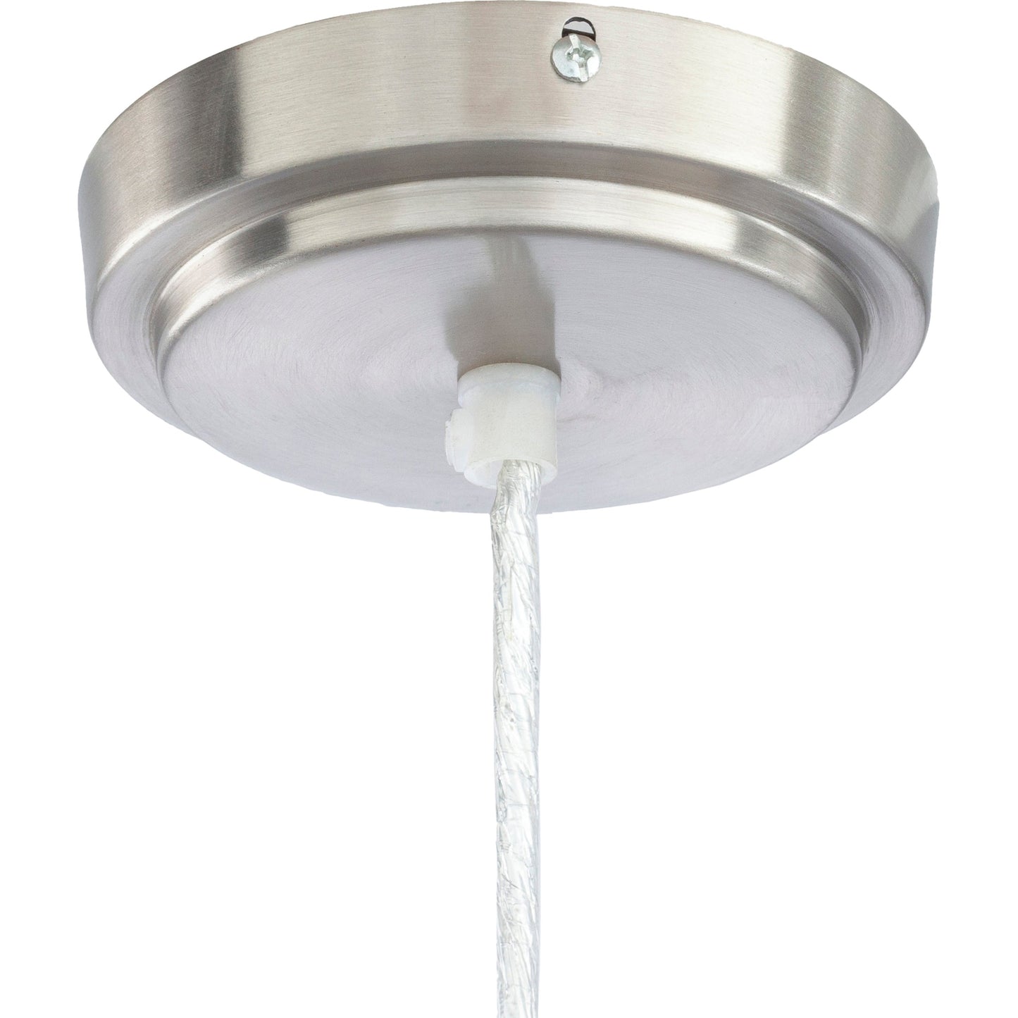 002 SI-1885355 | Closeup | Lonsdale Ceiling Light - 25094 by Surya in translucent, cream, white, ivory and powder coatedtranslucent. Made from cotton, fabric, metal in a traditional style.