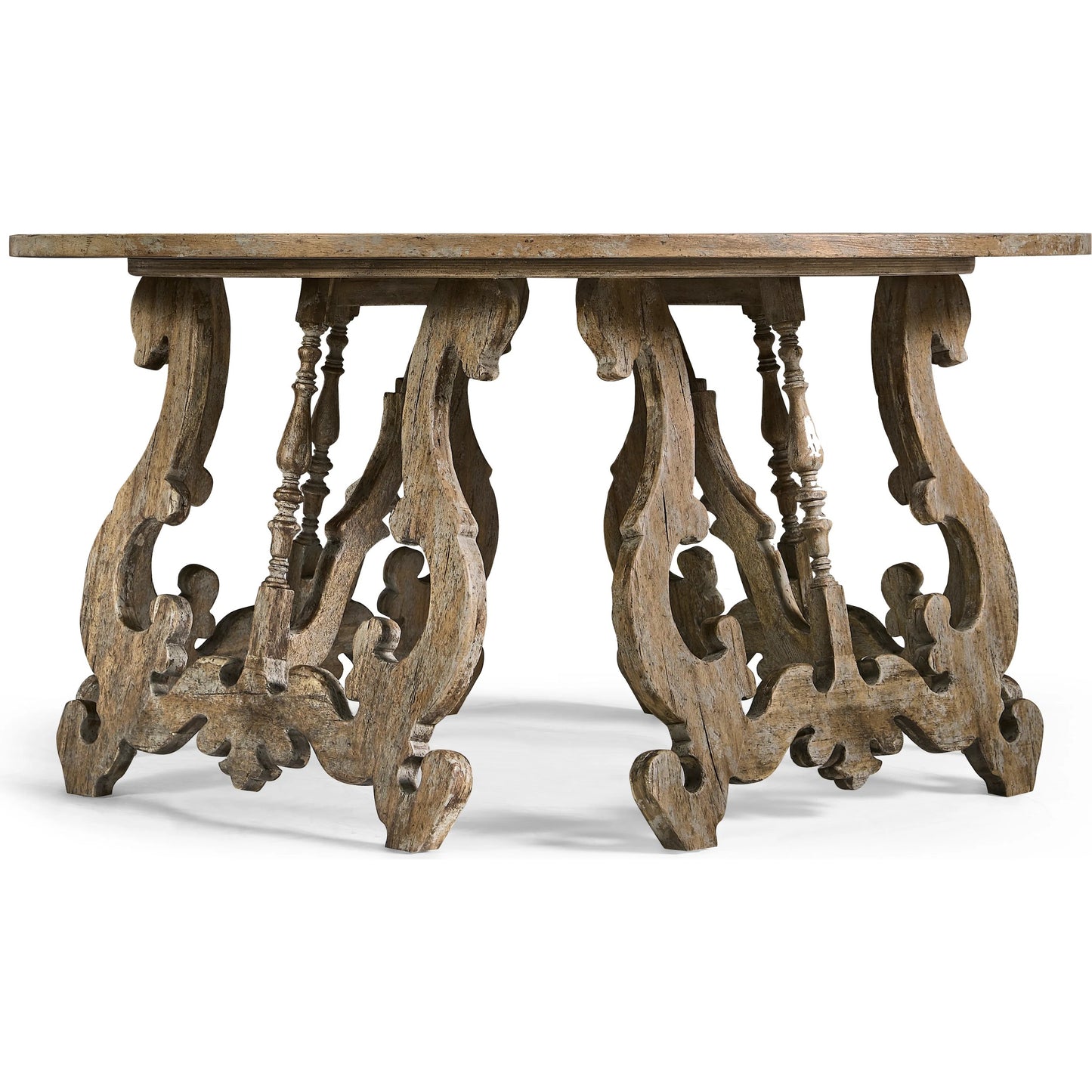 004 SI-2462574 | Additional Silo | Caldera Centre Table by Jonathan Charles in light spain painted walnut. Made from acacia in a traditional style.