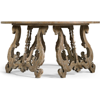 Caldera Centre Table by Jonathan Charles in light spain painted walnut. Made from acacia in a traditional style.
