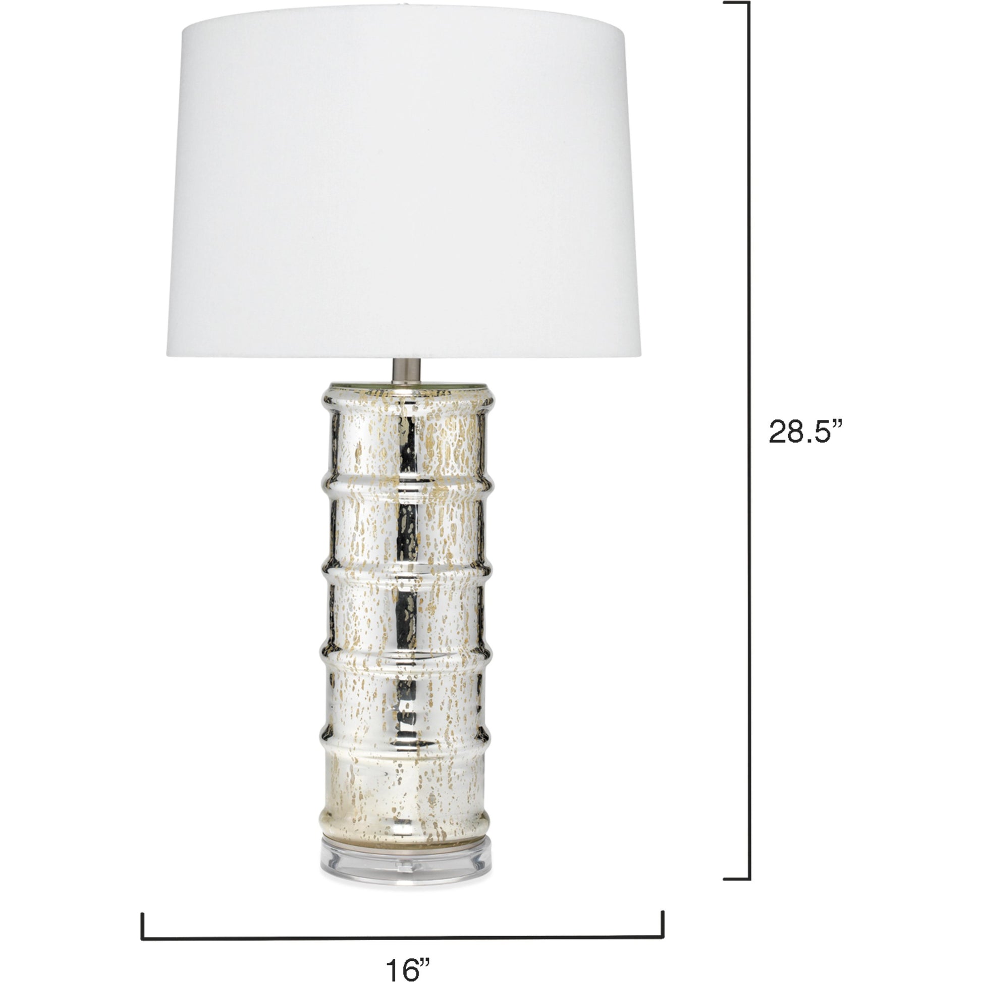 Irene Table Lamp by Lifestyle by JY in silver mercury glass. Made from silver mercury glass in a modern style.