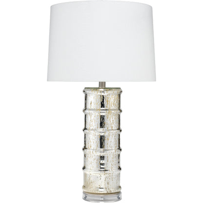 Irene Table Lamp by Lifestyle by JY in silver mercury glass. Made from silver mercury glass in a modern style.
