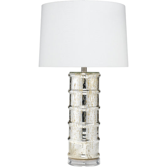 Irene Table Lamp by The Livingston Collection in silver mercury glass. Made from silver mercury glass in a modern style.